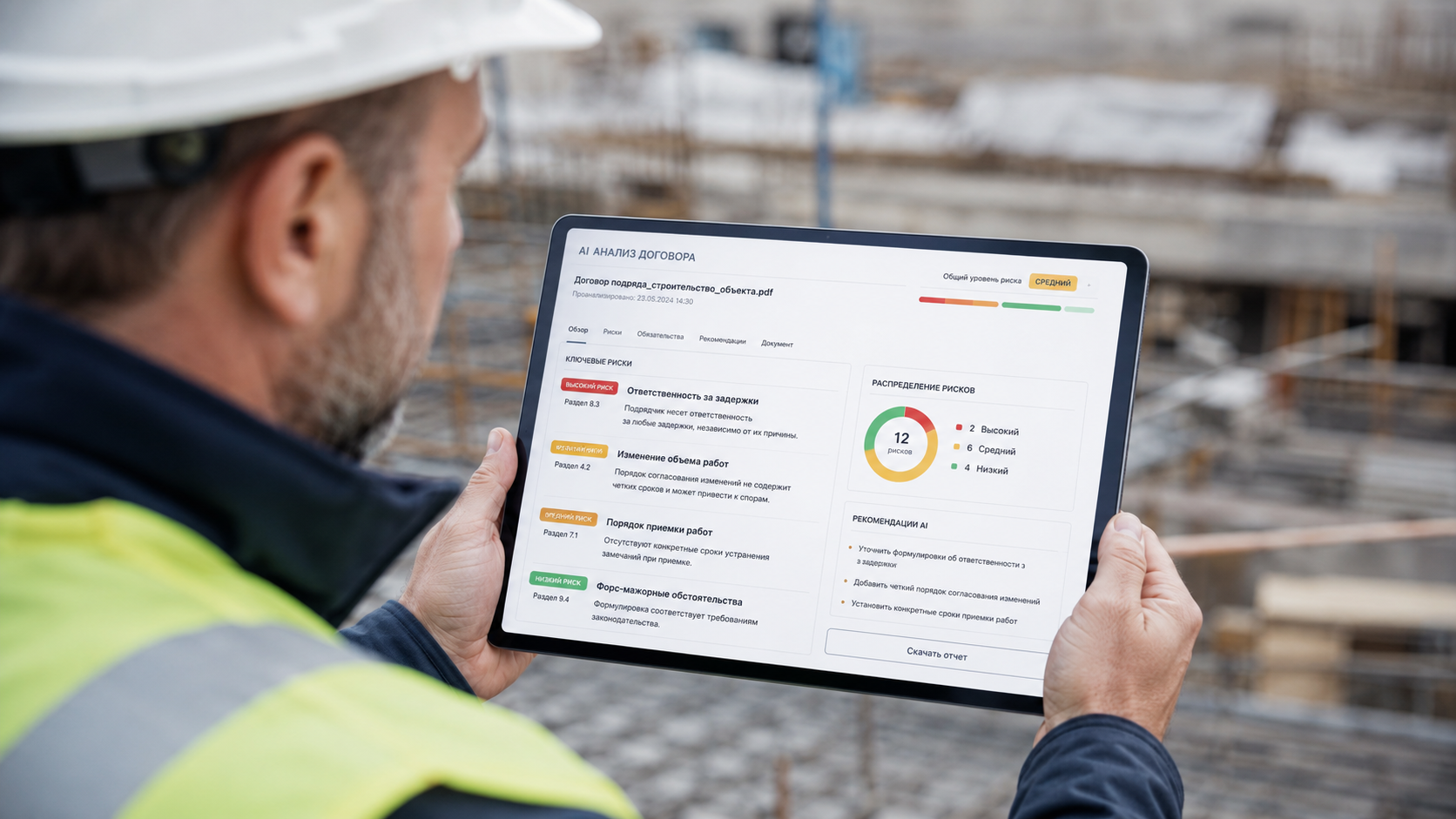 AI-проверка договоров для строительной компании